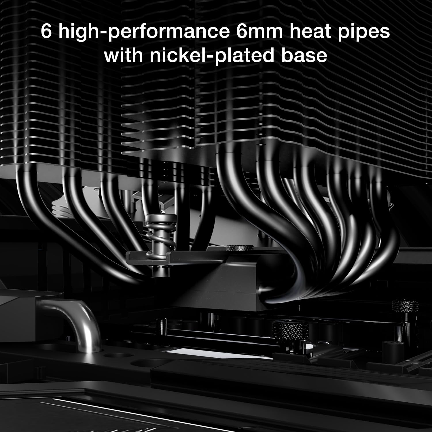 be quiet! Pure Rock Pro 3 Black CPU Air Cooler | 6 High Performance 6mm Heat Pipes with HDT Technology | 120mm Quiet PWM Fan | AMD:AM4 AM5/Intel LGA 1700/1150/1151/1200 | Black | BK042
