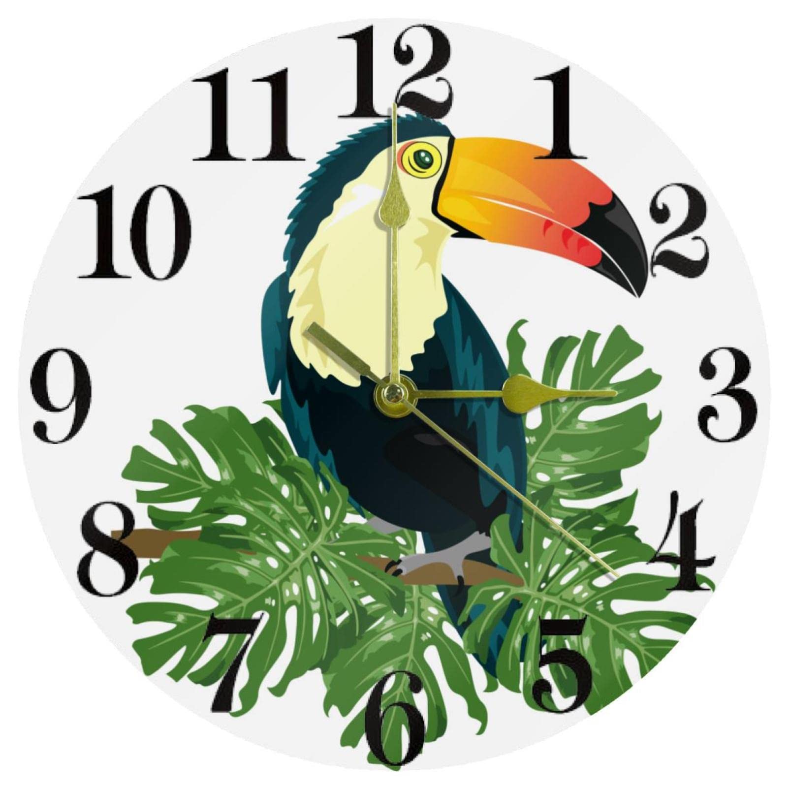 Horloge murale ronde quartz sans tic-tac à pile pour école maison et bureau moderne