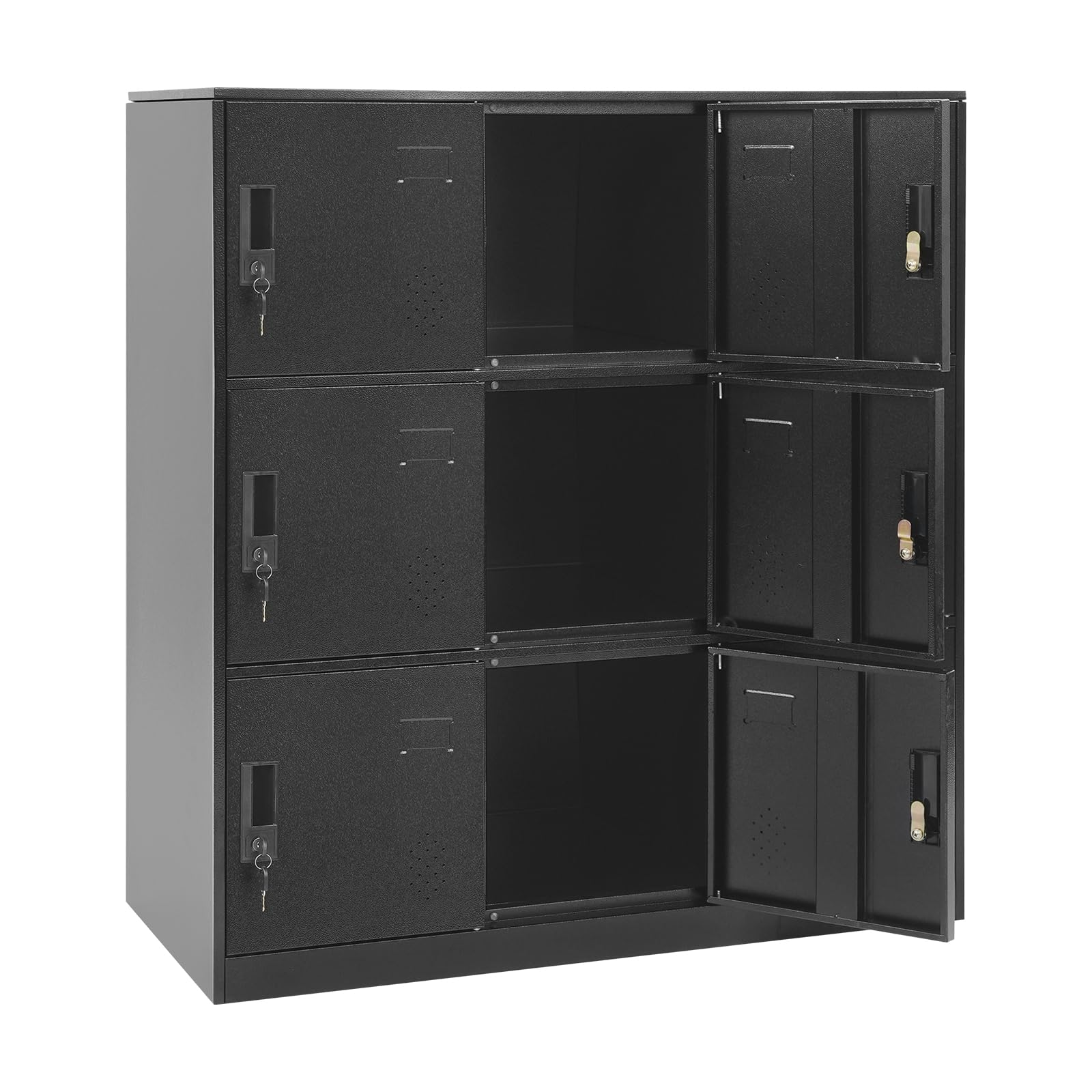 Armadio d'acciaio 9Cubby CabineBlack per progettazione d'acciaio multiuso UniColdRolled dell'armadietto dell'impiegato di uso dell'ufficio