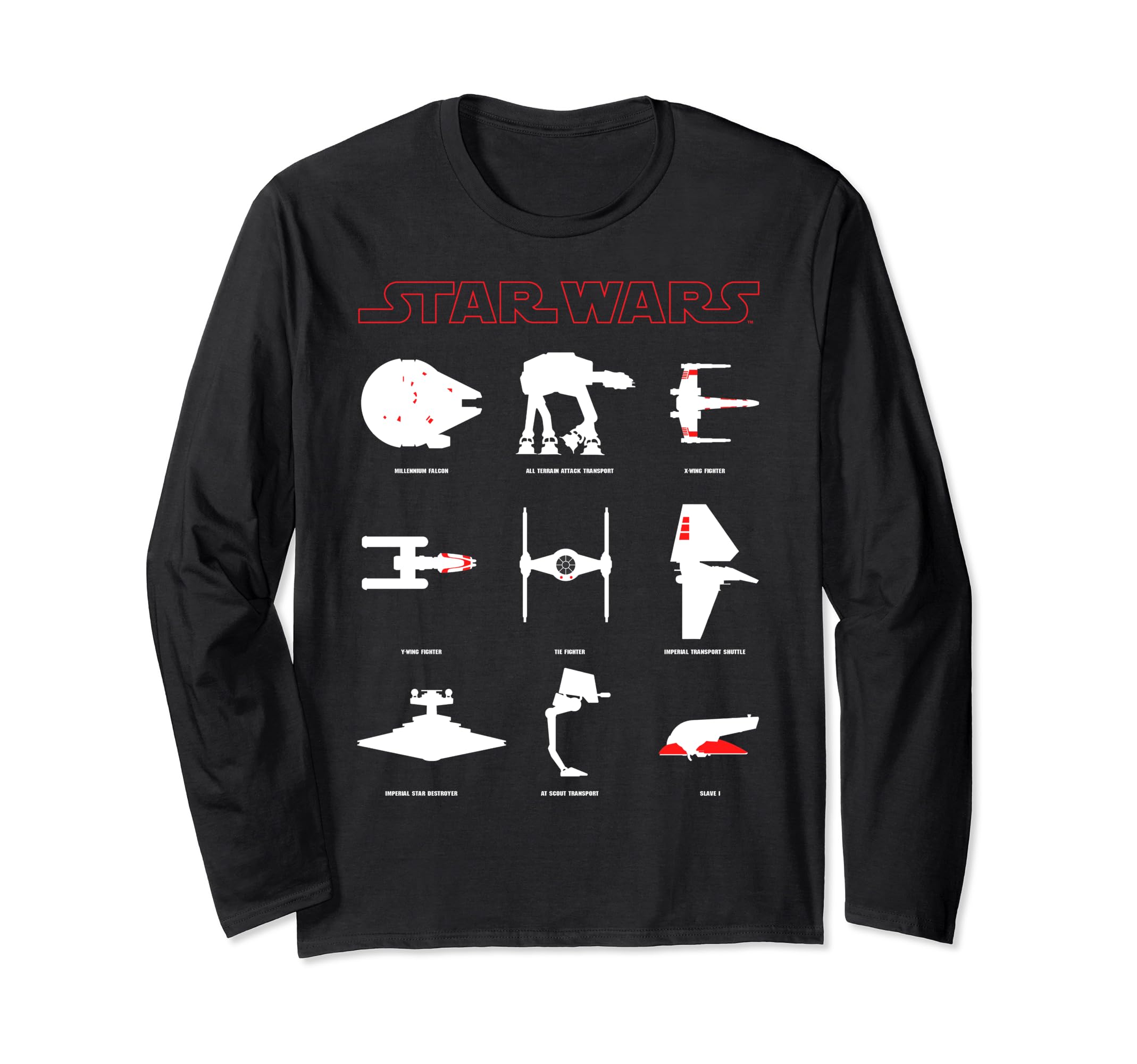 Star Wars Battle Vehicle Silhouette Long Sleeve