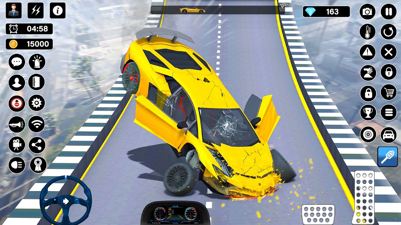 Real Car Crash Simulator , Demolition Derby Car Games 3D ; Snow Car