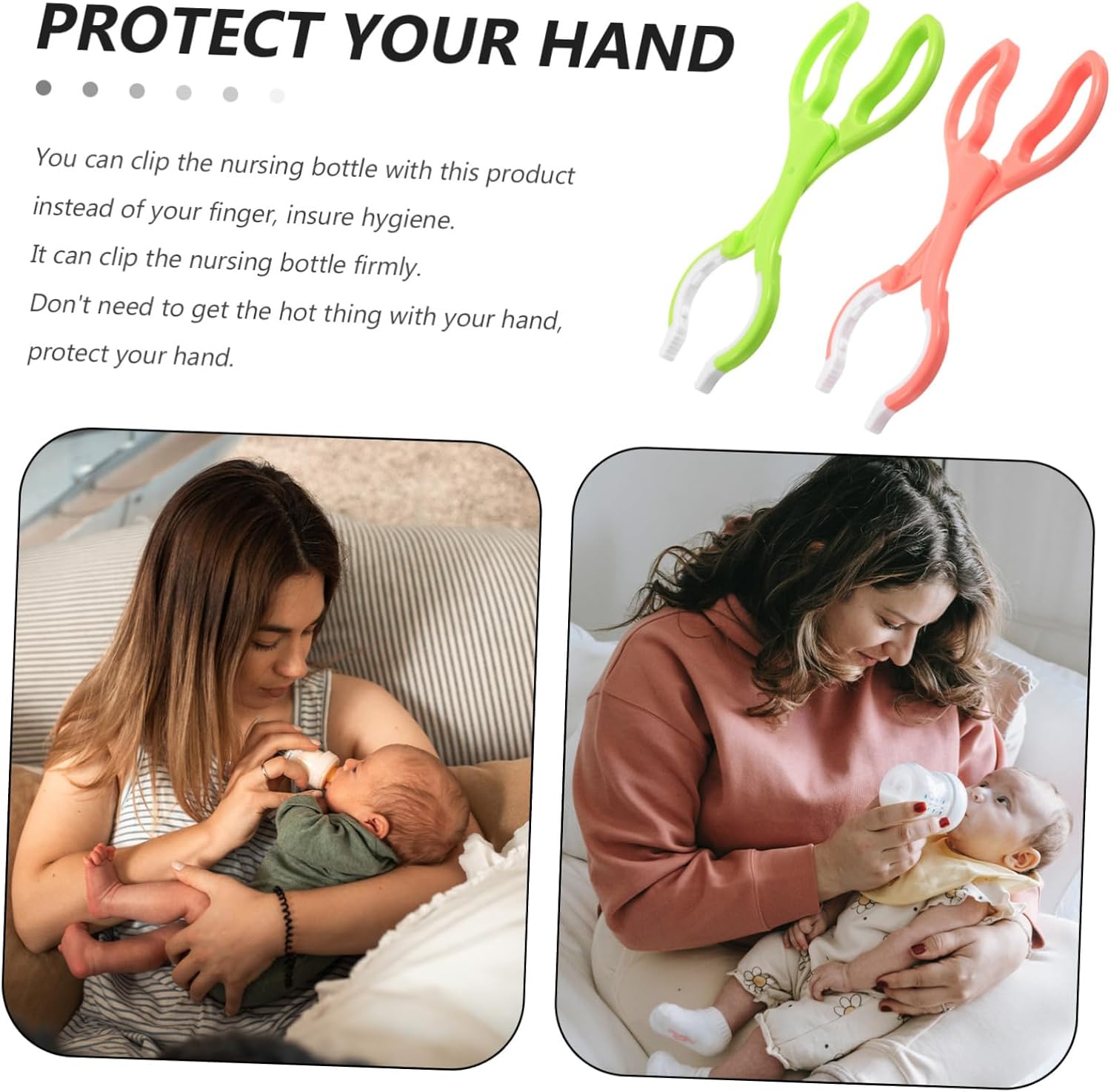 BESPORTBLE 2Pcs Multi-Function Anti-Scald Detachable Non-Slip Tongs High-Temperature Resistant for Easy Cleaning
