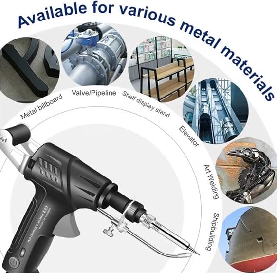 Internal Heating Industrial Laser Welding Tool, Automatic Wired Handheld Laser Welding Machine, Multifunctional Soldering Iron Soldering Gun Set Maquina De Soldar for Industrial Home DIY Black, Exterior