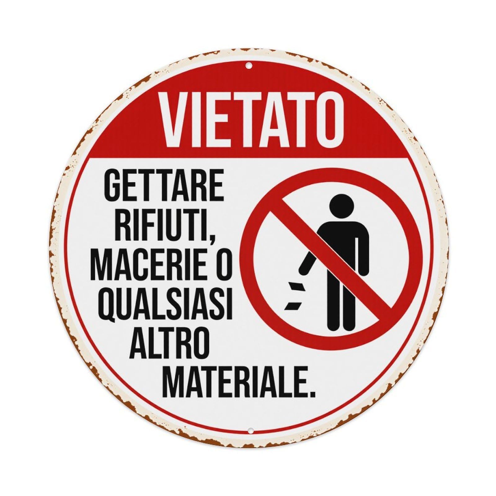No Littering No Dumping of Rubbish Debris Or Other Materials Metal Tin Sign Vintage Garden Bedroom Cafe Bar Man Cave Home Wall Decor Metal Poster 8x8 inches