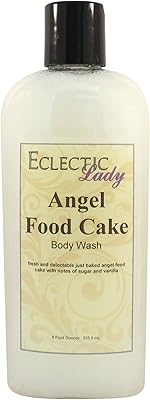 Eclectic Lady Liquid Pearl Body Wash - Angel Food Cake Scent 3-in-1 Use For Bubble Bath, Hand Soap & Body Wash, Phthalate-Free Angel Food Cake Fragrance, Handcrafted in USA (8 oz)