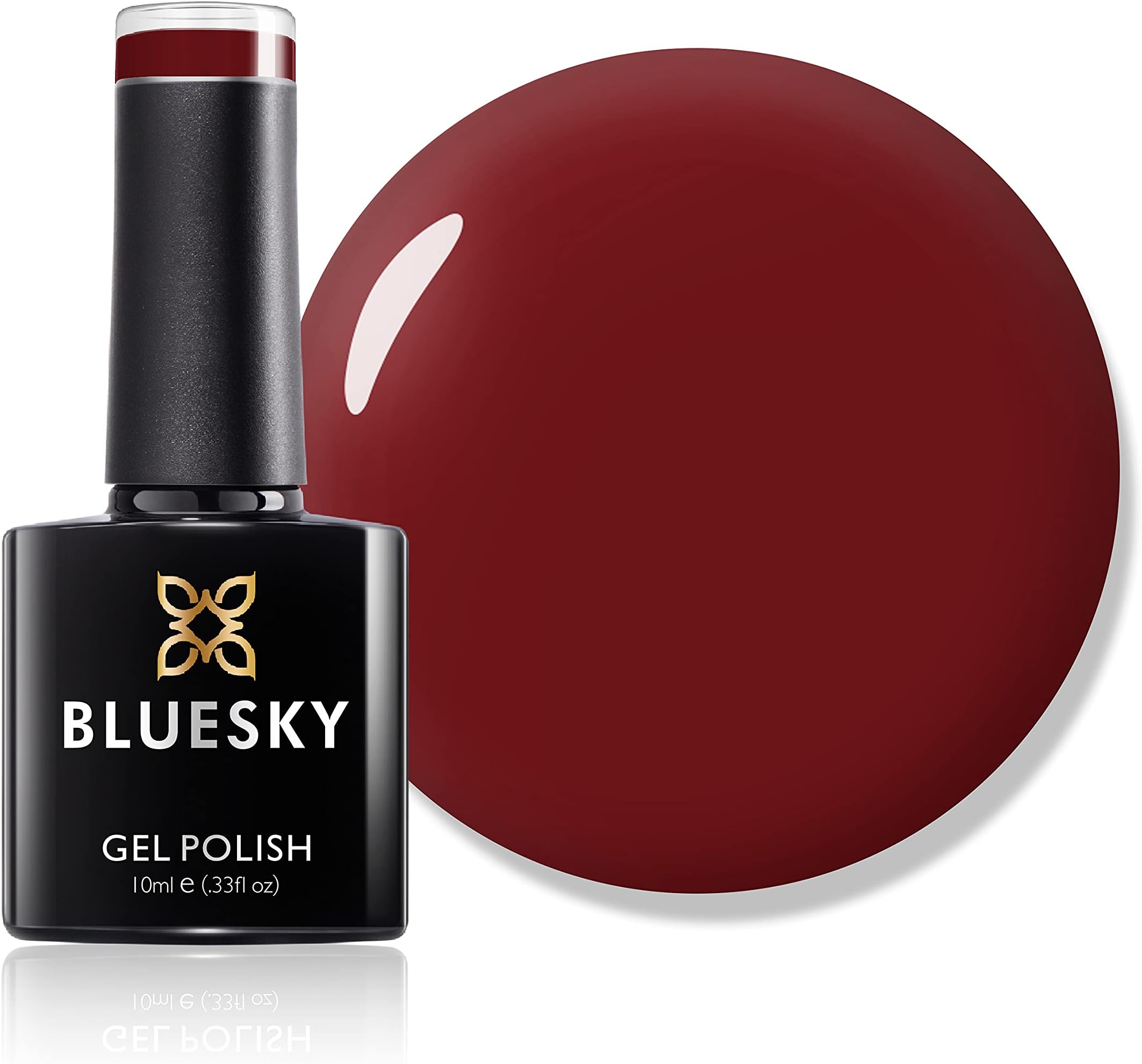 Bluesky Gel Nail Polish, Paradise Deep Red 80575, Dark Red, Long Lasting, Chip Resistant, 10ml (Requires Drying Under UV LED Lamp)