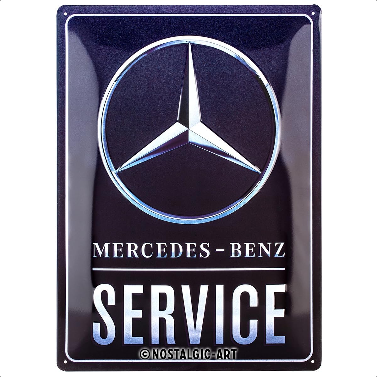 Nostalgic-Art Retro Tin Sign Mercedes Benz Service Gift Idea for Car Accessories Fans Metal Vintage Design for Decoration 30 x 40 cm
