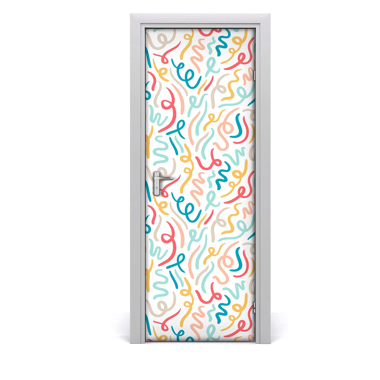 Mural DIY autoadhesivo 85x200 papel pintado impermeable para renovar puertas de casa