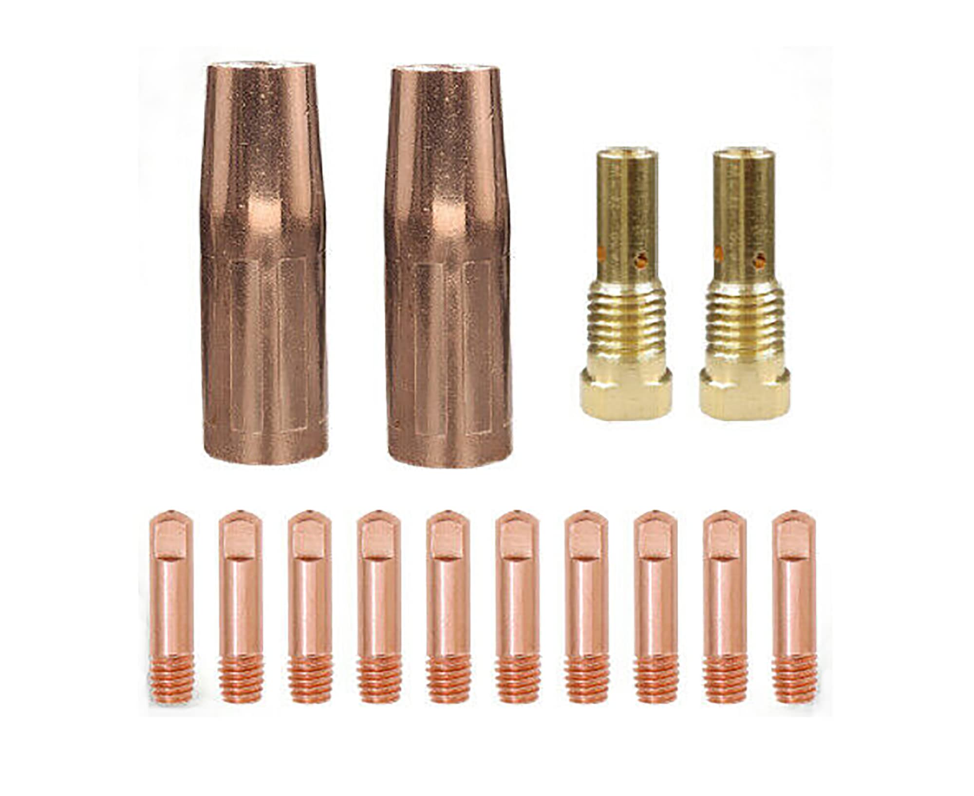 Tips Nozzle Diffuser Liner fits Forney Easy Weld 140 FC-i Flux-Core Wire 261 35N (.045" Kit 14-PK)