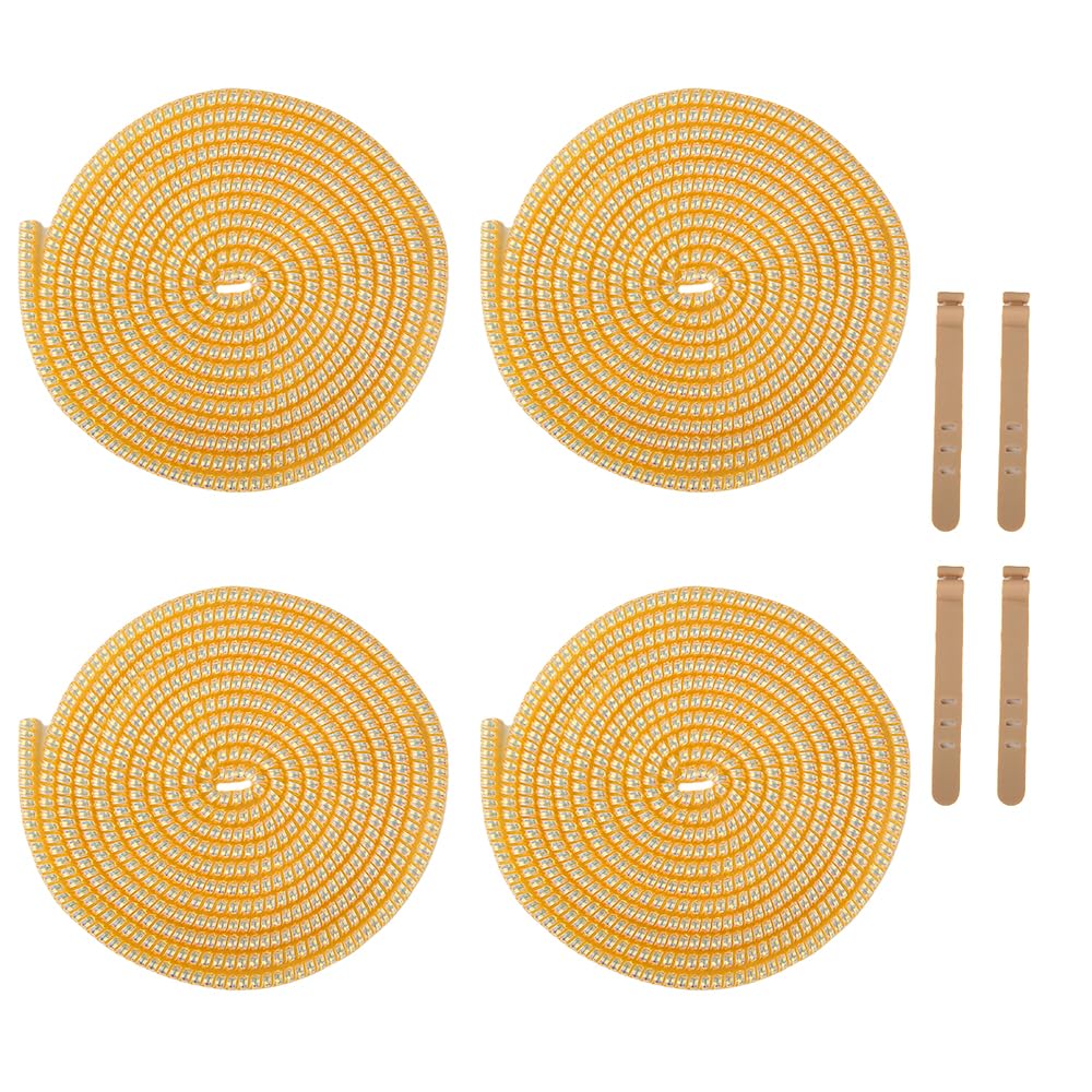 QLD COVER 4pcs 1.6M(5.25FT) Spiral Cable Protector, Multicolor Suitable for Most Phone/Pad/Laptop USB Wire Cord Savers Protection Cover Anti-break Wrap Charger Data Line Cables Sleeves, Laser Yellow — image 1