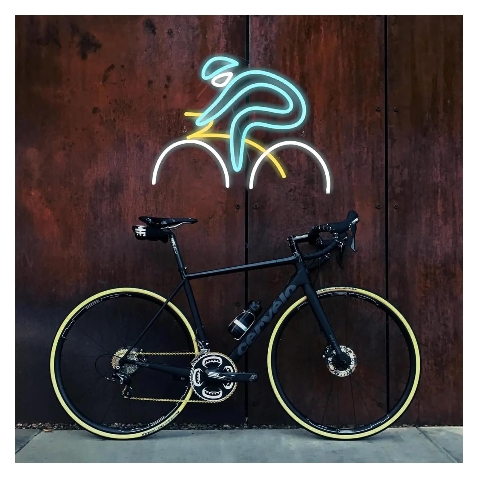 Wiszące neony artystyczne Neon Rowerowy Sport Jeździecki LED Light Z Możliwością Przyciemniania USB Do Sklepów Rowerowych Biura Dekoracje Ścienne Lampka Nocna 38cmx28cm