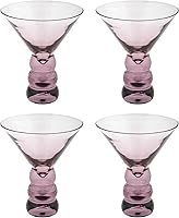 Vista 6 de Lexi Martini - Juego de cuatro vasos transparentes iridiscentes