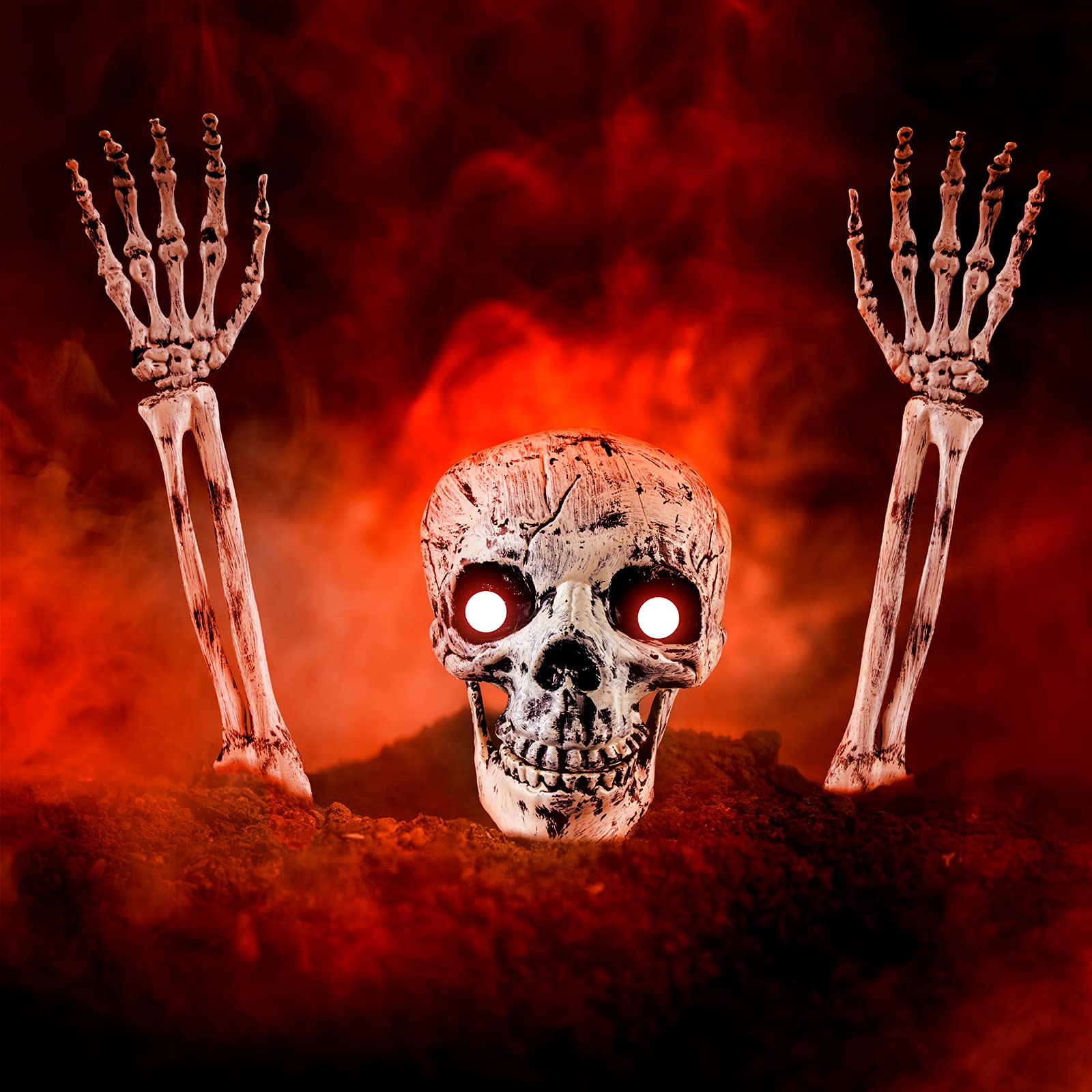 12 Araignées Lumineuses Avec Yeux - Décoration Halloween Creepy, Accent