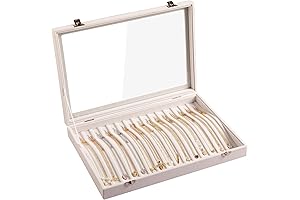 Frebeauty Velvet Necklace Organizer Tray