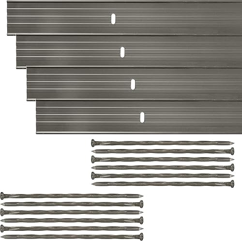Dreamscape E-Z Edge - Borde de aluminio para paisaje, 8 tiras, 6 pies cada una (48 pies en total), bronce, borde de paisajismo de calidad