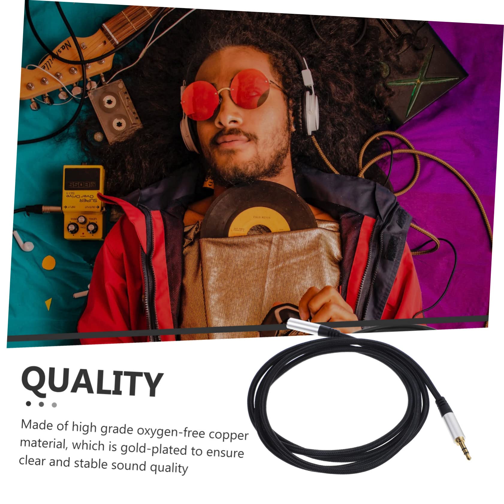 Mikikit 5stücke Audio Verlängerungskabel Male to Female Aux Universelle Audio Verbindung Für Kopfhörer Smartphones Laptops