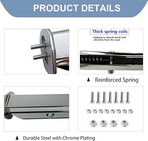Miniatura 2 de TAIROD Par de soportes de suspensión angulares para semircamión, 30 pulgadas de longitud y 1-18 pulgadas de distancia entre pernos, perchas