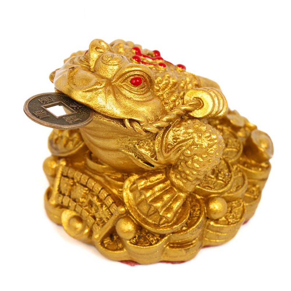 Amazon.co.jp: LaLa Mart 三本脚の蛙 銭蛙 風水グッズ 三脚蟾蜍 お守り