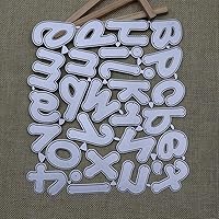 Vista 3 de Troqueles de alfabeto para hacer tarjetas, troqueles de corte de metal de 2 pulgadas para álbumes de recortes, troqueles de Navidad, troqueles