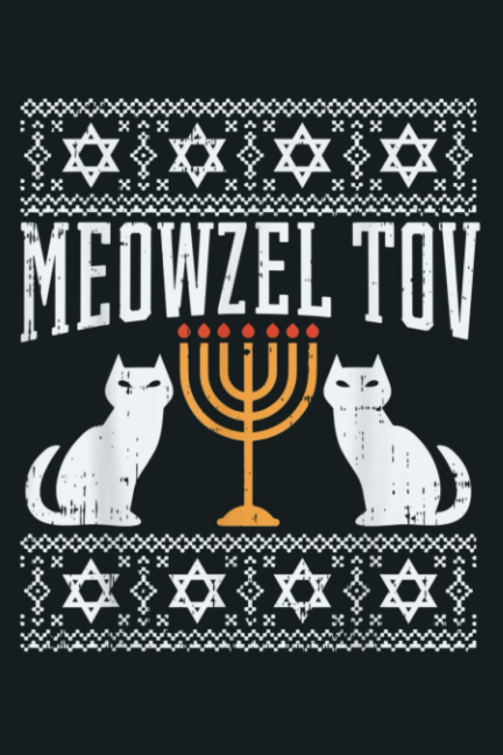 Meowzel Tov Chanukah Jewish Cat Owner Ugly Hanukkah Gift: Notebook Planner - 6x9 inch Daily Planner Journal, To Do List Notebook, Daily Organizer, 114 Pages