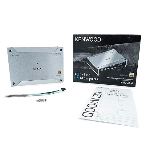 Miniatura 4 de KENWOOD XM302-4 eXcelon Amplificador de grado marino de 4 canales para barcos, automóviles y vehículos todo terreno