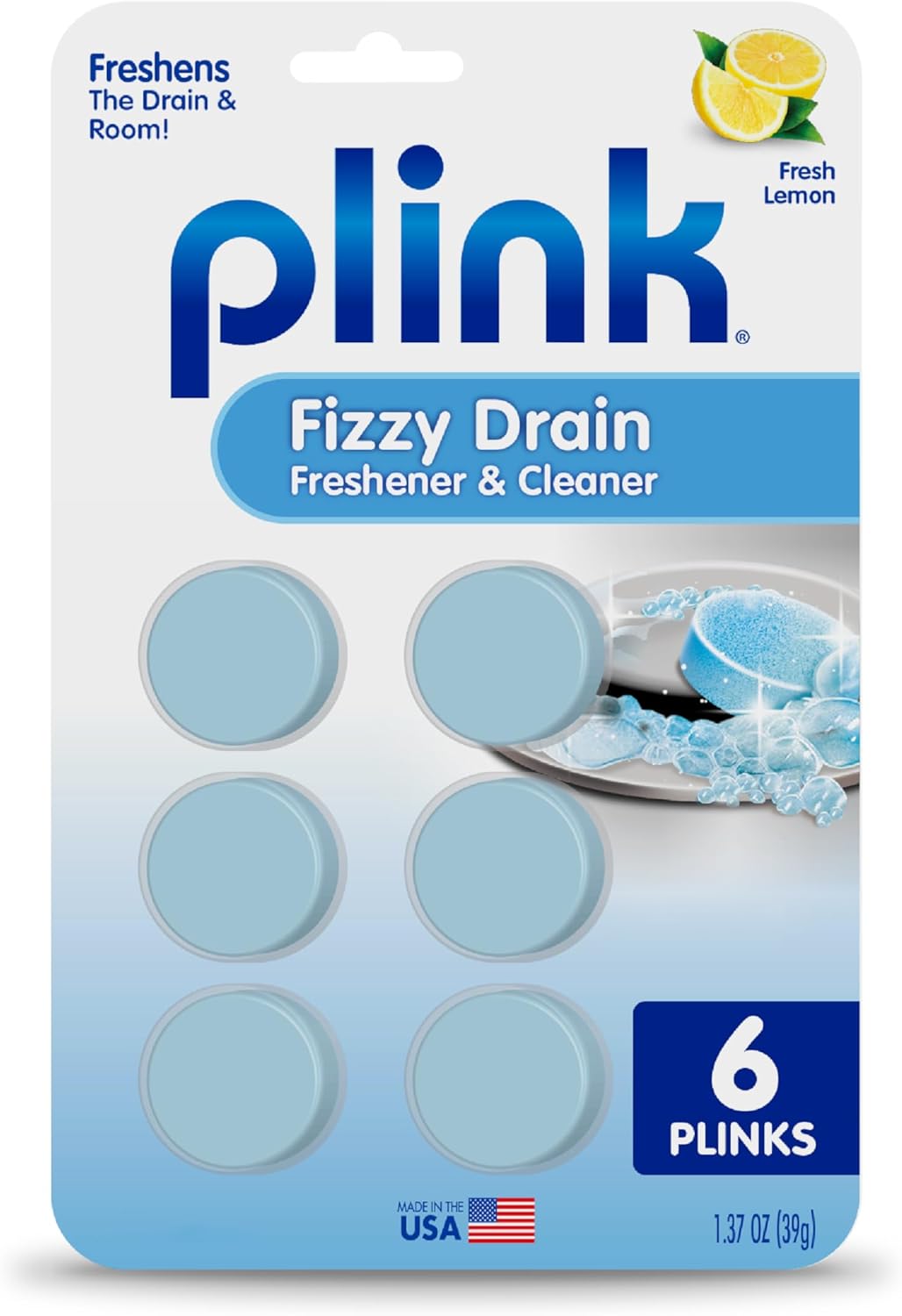 Plink Fizzy Drain Freshener and Cleaner, Prevents Clogs and Removes Odors in Household Sinks product image