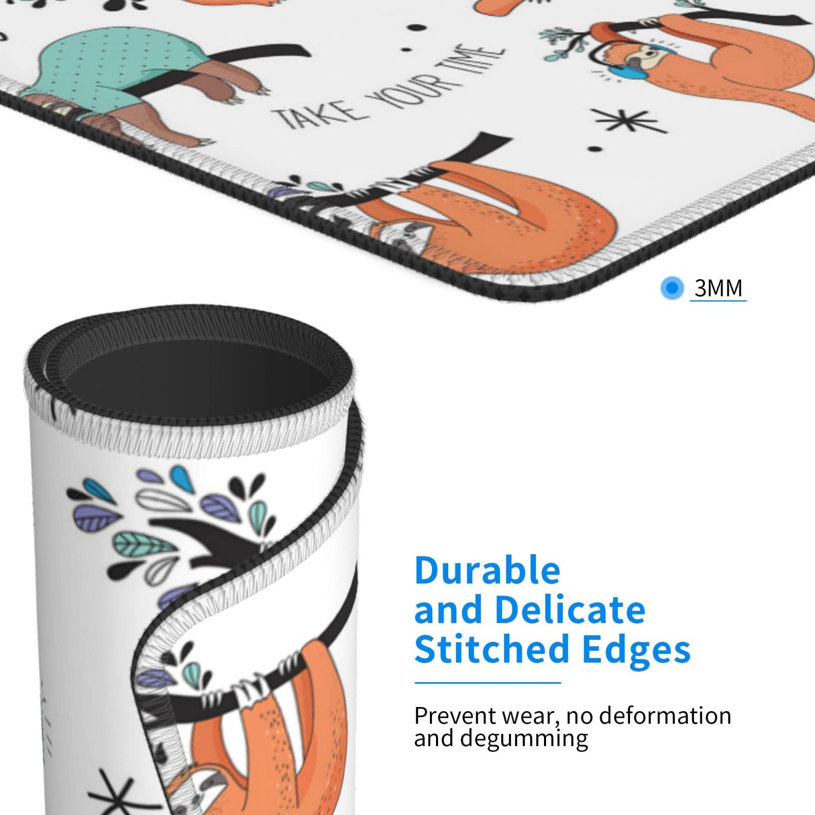 Tapis De Souris Lune, Tapis De Souris XXL 700x300x3mm, Tapis De Souris Gamer Rose Avec Base En