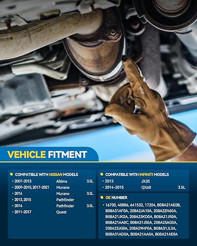 Vista 93 de PHILTOP Convertidor catalítico de alto flujo para Encore 1.4L 2013-2021, Cruze 1.4L 2011-2015, Cruze Limited 1.4L 2016, Sonic 1.4L 2012-2020, Trax