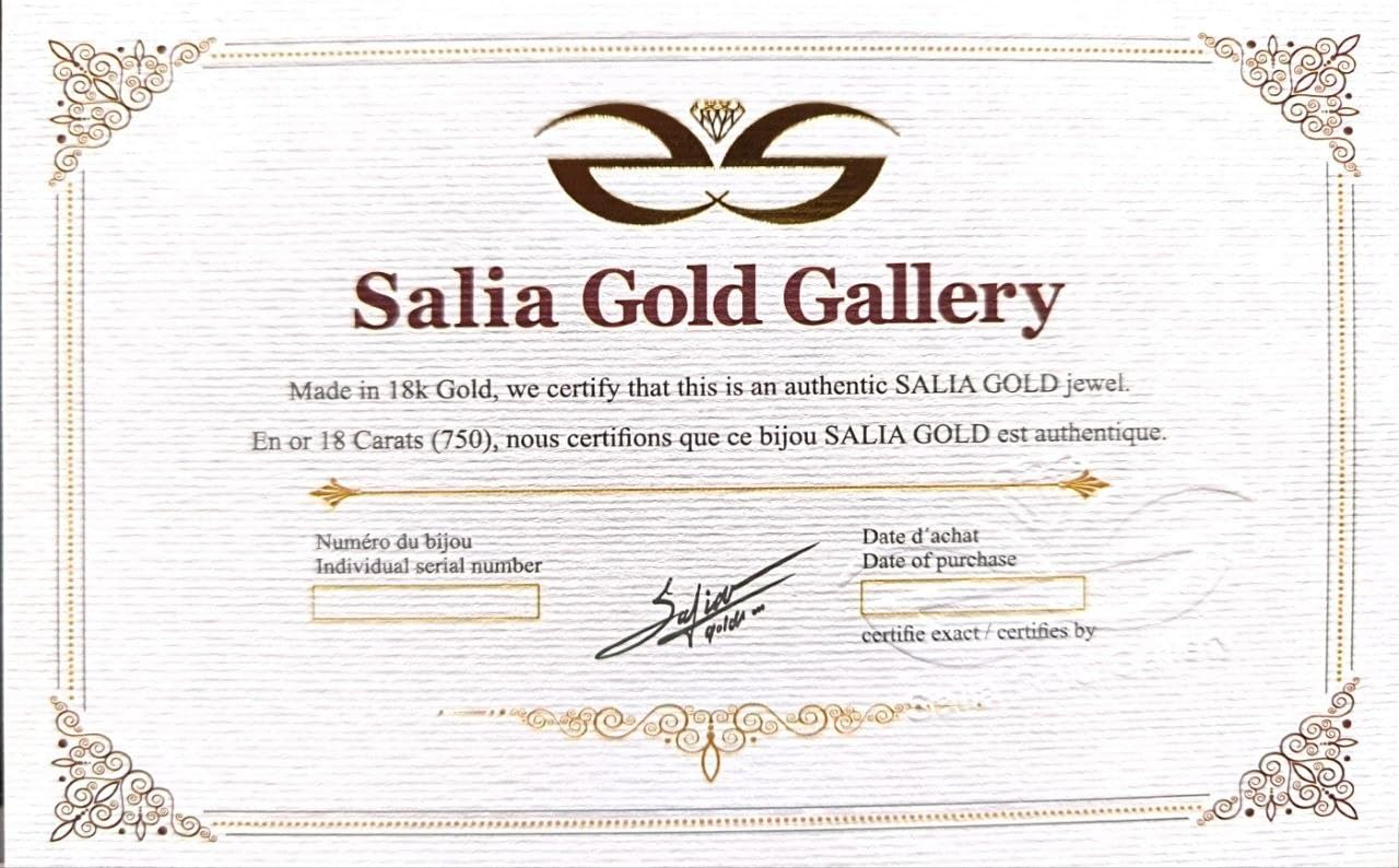 Pendentif – or rose 18 carats – 0.59 gr – cercle émaillé rose avec lune dorée – Valeur refuge – Idée cadeau – poinçon 750 – Certificat d’authenticité – Salia Gold Paris