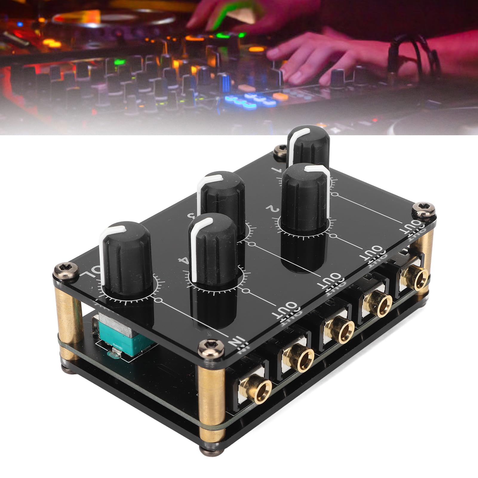 オーディオミキサー　4チャンネルネルミキシングコース Amazon | オーディオミキサー 4チャンネルラインミキサー 4ウェイ