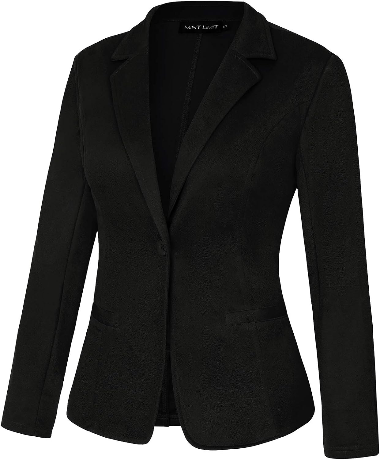 MINTLIMIT Women Long Sleeve Button Blazers Work Casual Office Notch Lapel Business Open Front Blazer Jacket with Pockets - Image 2