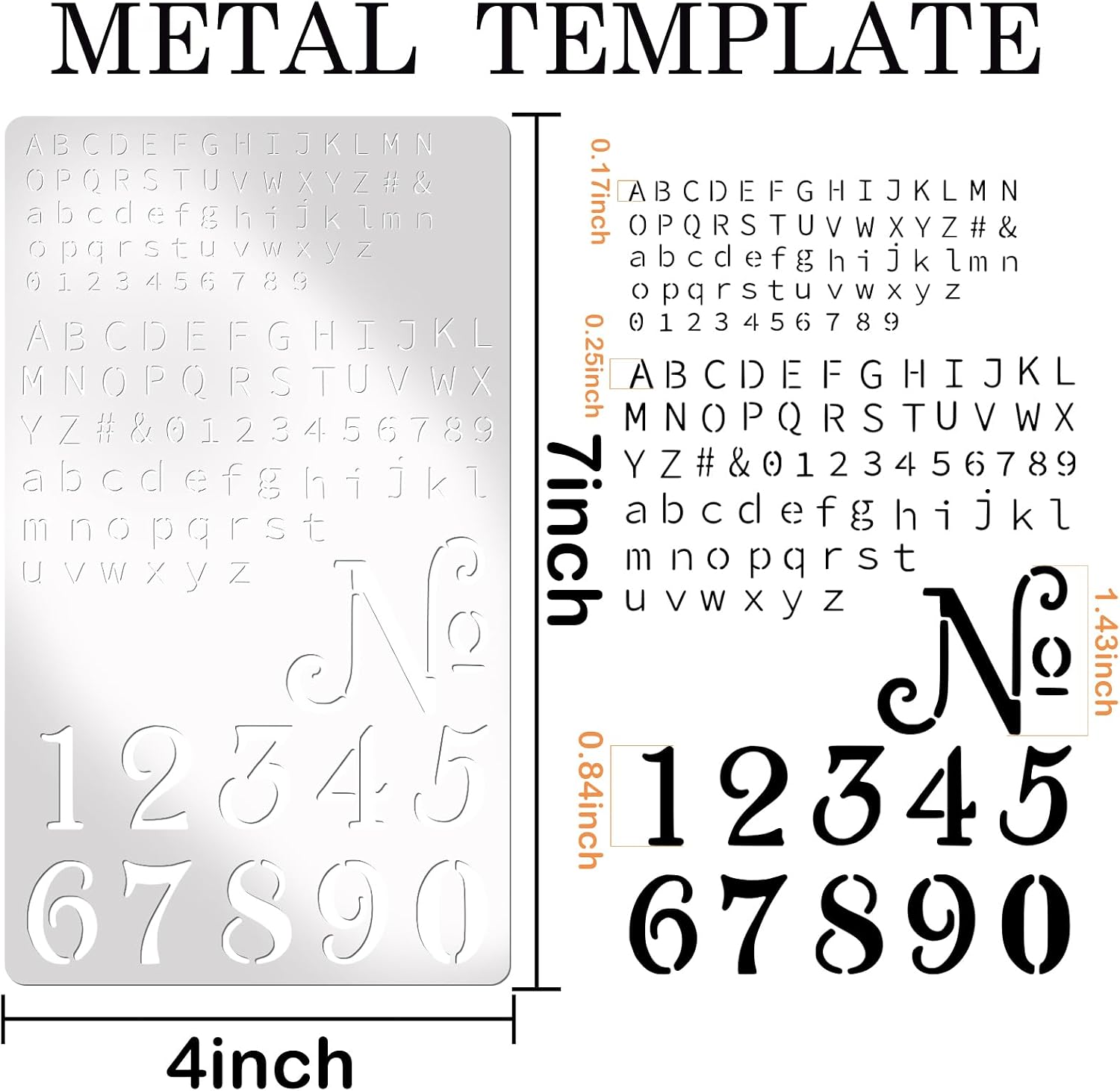 Metal Engraving Stencils, Small Letter Number Alphabet Fonts Templates and Stencils for Engraving Pyrography Metal Wood Burning Glass Lettering Journaling DIY Drawing (letter2)