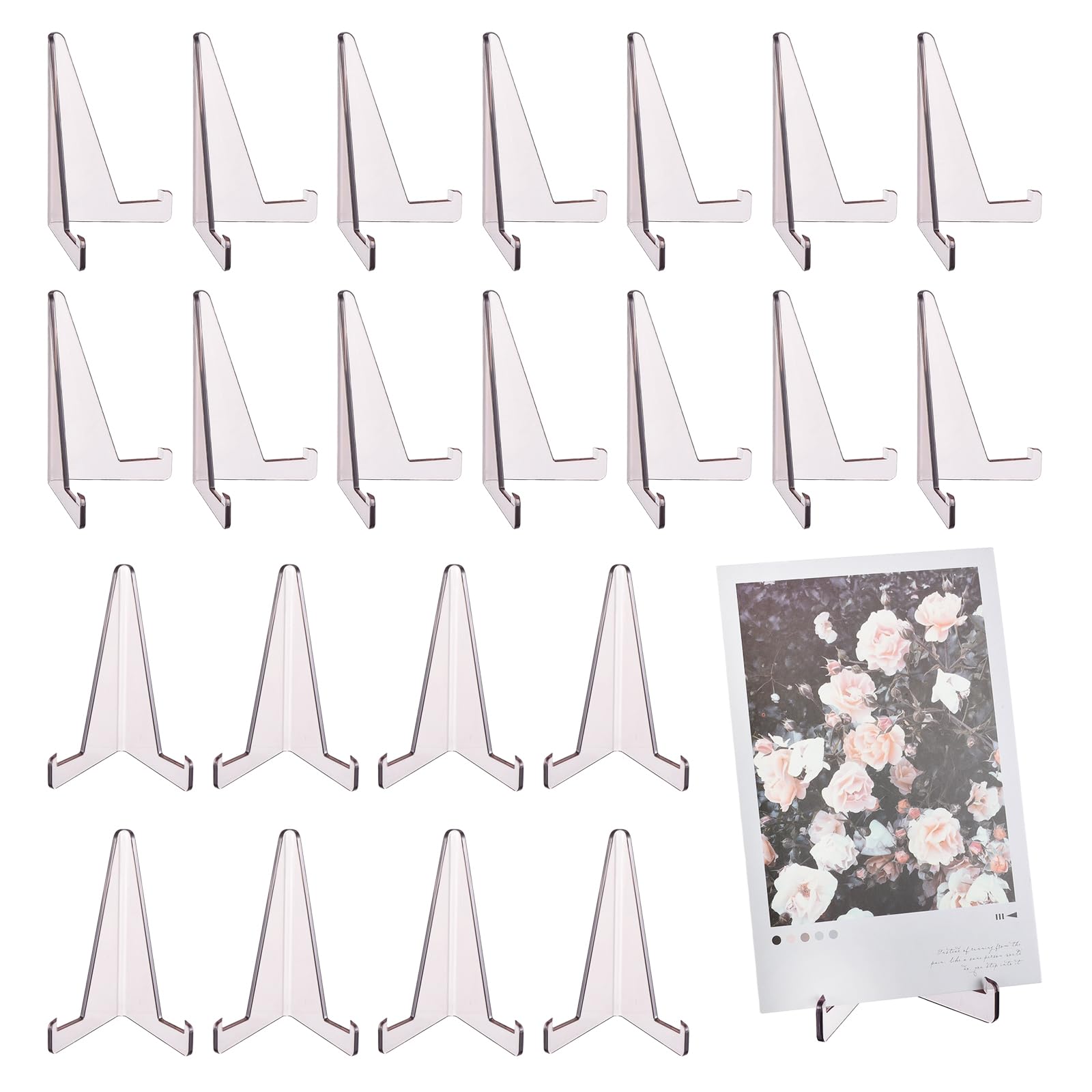 Présentoir plastique de 8,6 cm pour cartes et pièces de monnaie, lot de 20 gris violet