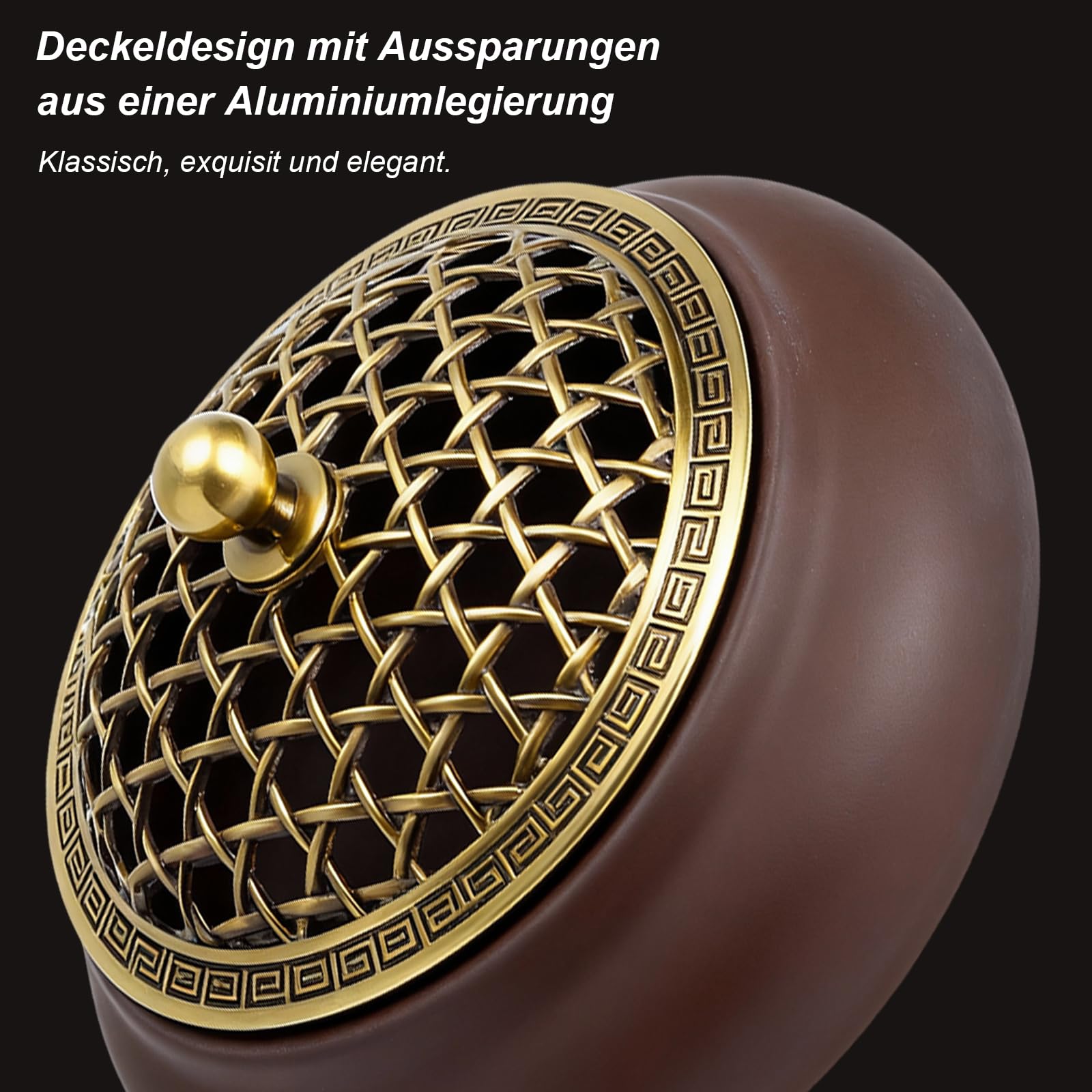 Ceramiczne naczynie do kadzidełka w stylu vintage z pokrywką, mata ogniotrwała, trójnożna ceramiczna kadzielnica do medytacji, jogi i aromaterapii, ogniotrwałe naczynie do kadzidełka, dekoracja