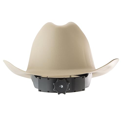 Miniatura 6 de Jackson Safety Western Outlaw - Gorro de seguridad con suspensión de trinquete de 4 puntos estilo sombrero de vaquero HDPE bronceado caja de 4 19502