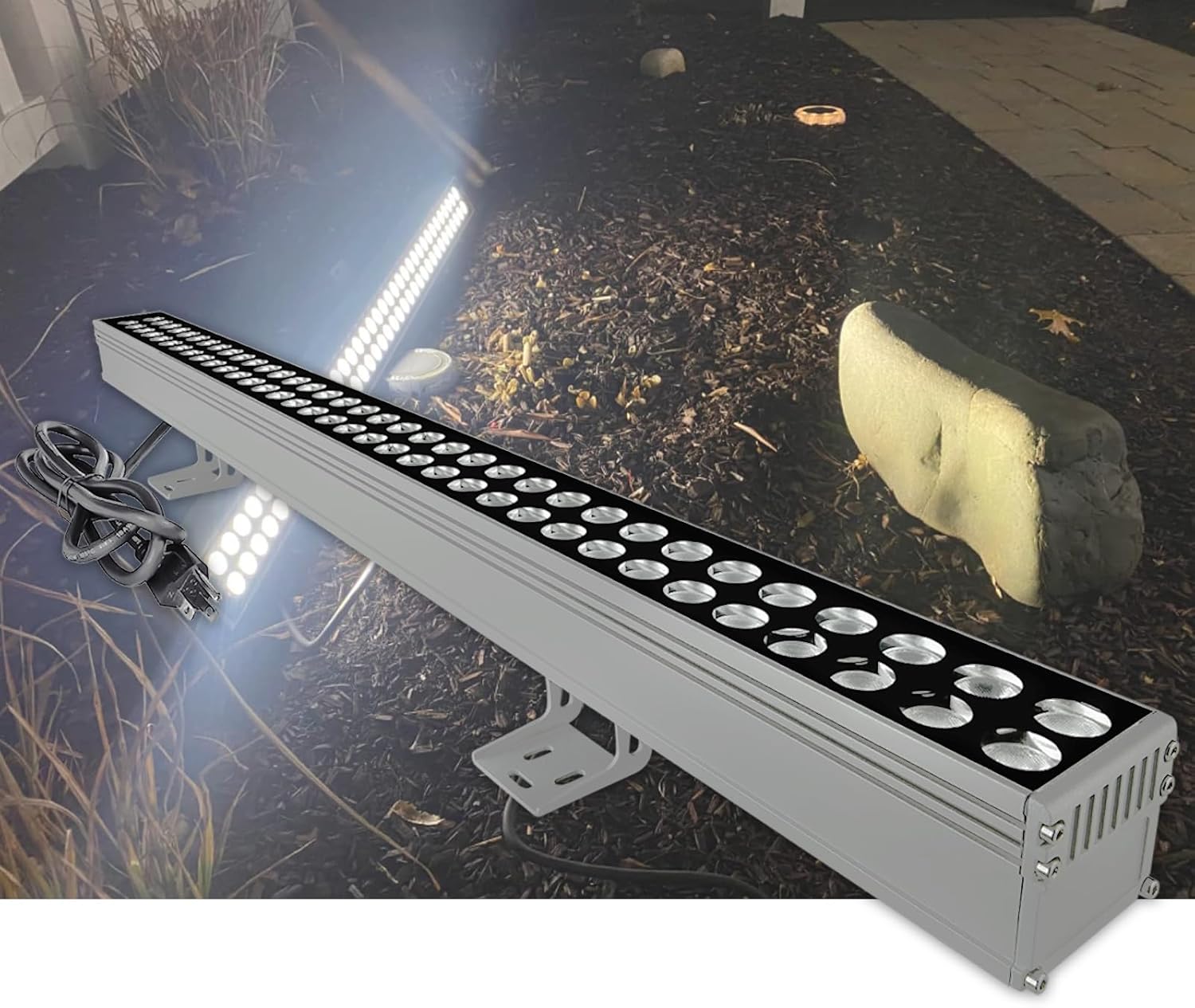 LED Wall Washer Lights-72W 5000K Daylight Wall Wash Lighting, 7200lm, 3.2ft/40, IP65 Waterproof for Indoor/Outdoor, Plug in 120V LED Light Bar for Sign, Wall, Art Display, Front Door, Yard
