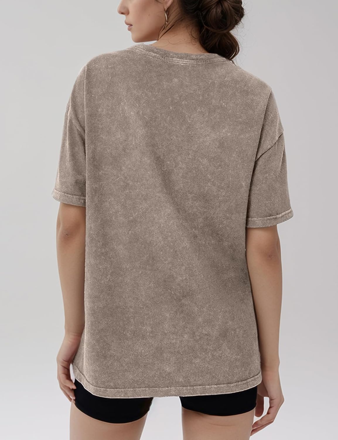 Women's Oversized Graphic Tees Cherry T Shirts Washed Vintage Casual Summer Baggy Cotton Tops Cute Grunge Shirt - Image 4