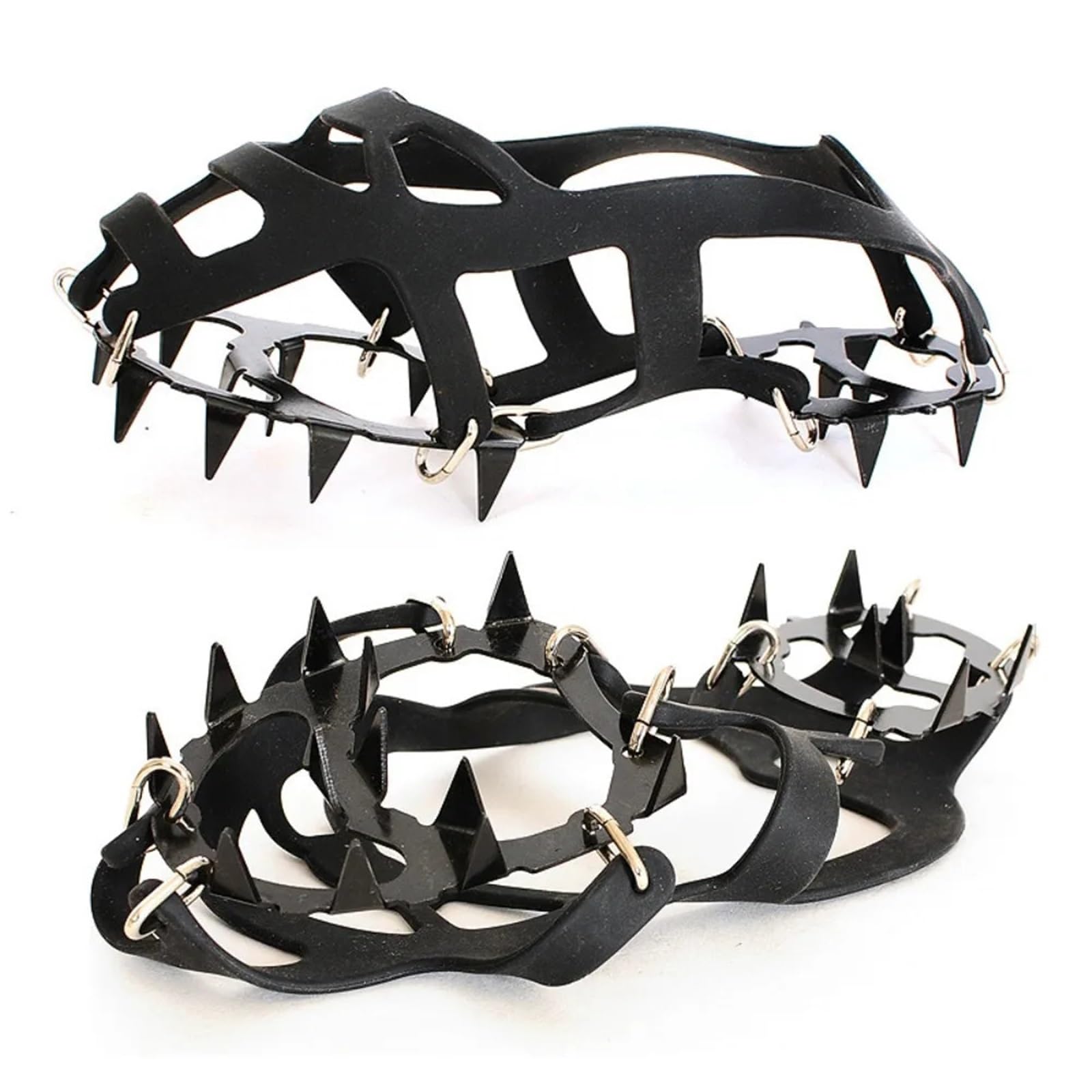 Anti-Rutsch-Spikes 18-Zähne-Überschuhe, Praktische Schuhüberzüge, Spikes, Steigeisen, rutschfest, Kletterschutz