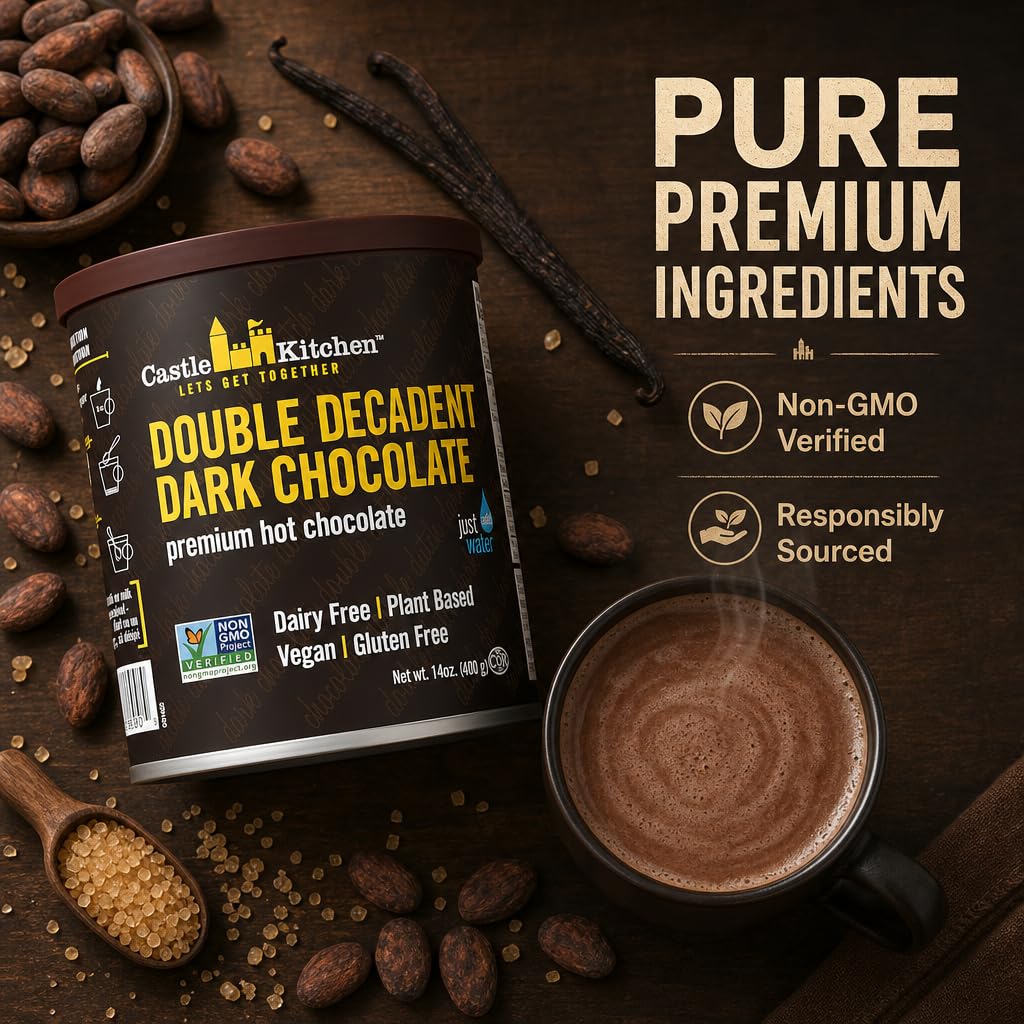 Castle Kitchen Double Decadent Premium Dark Hot Chocolate Mix