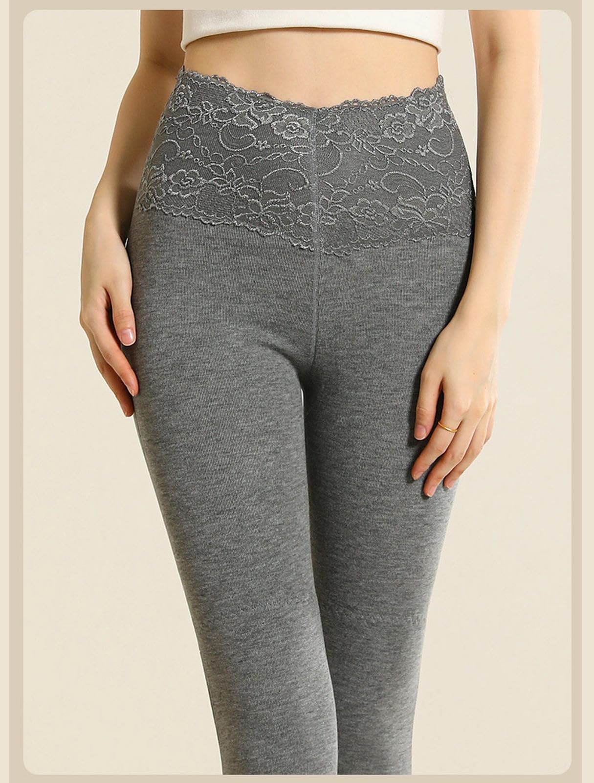 Leggings Térmicos Pantalones De Otoño E Invierno Las Mujeres Fondo Gruesos Altos-Verde A-l (80-100 Jin)