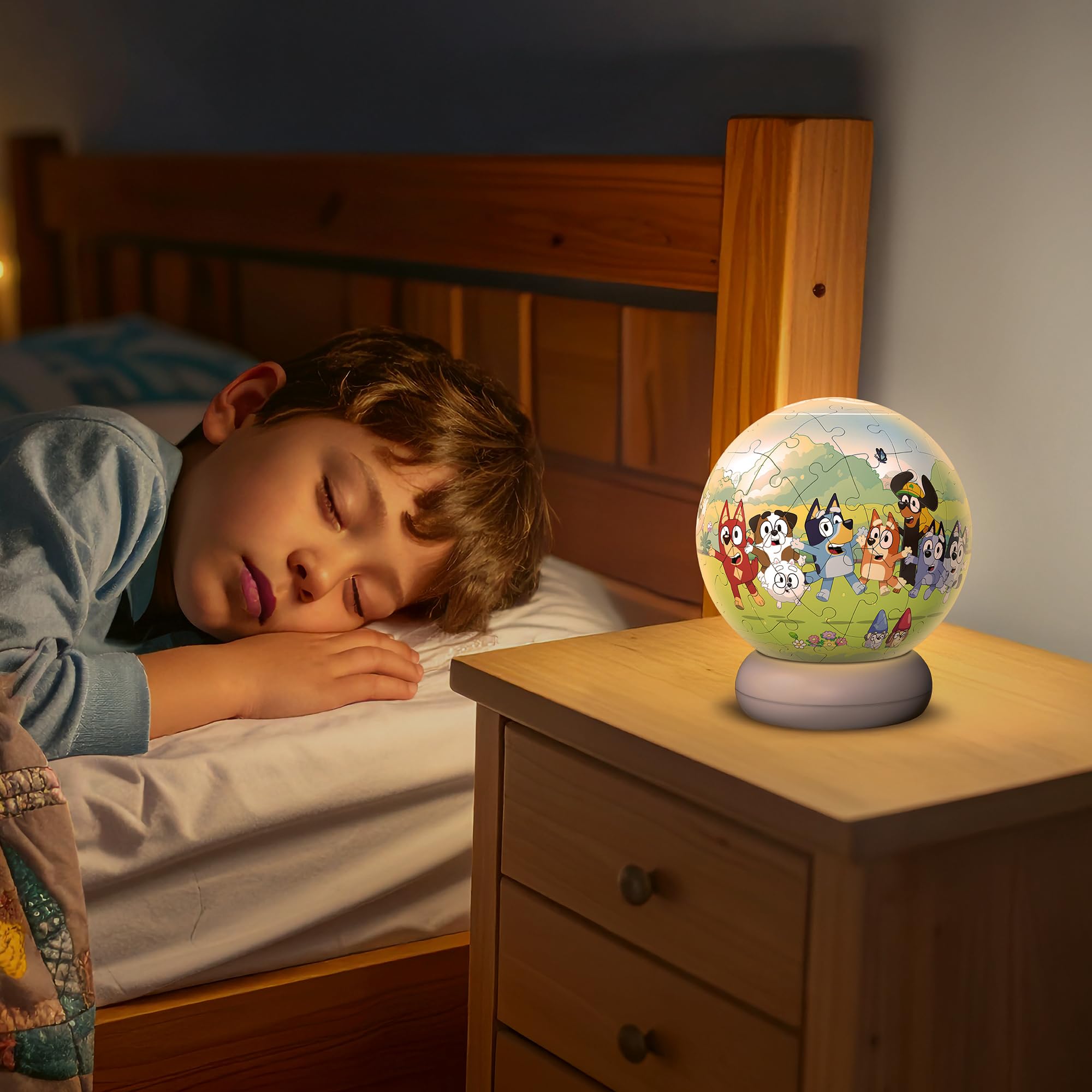 3D Puzzle-Ball Nachtlicht Bluey: Erleben Sie Puzzeln in der 3. Dimension!