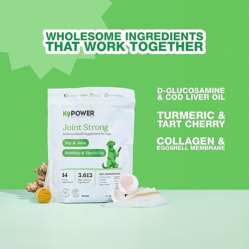 Vista 47 de K9Power Young at Heart - Suplemento para perros mayores para longevidad y vitalidad - Apoya las articulaciones, el cerebro, el corazón