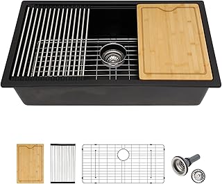 30 Black Kitchen Sink Granite Composite- Lofe...,