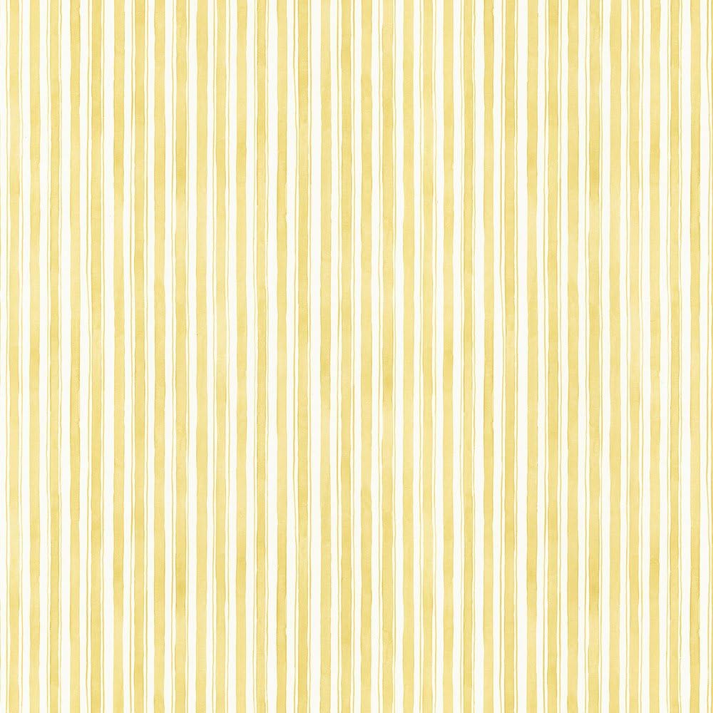 Norwall Wallcoverings MK25325 Fresh Kitchens 5 Water Color Stripe Wallpaper Yellow
