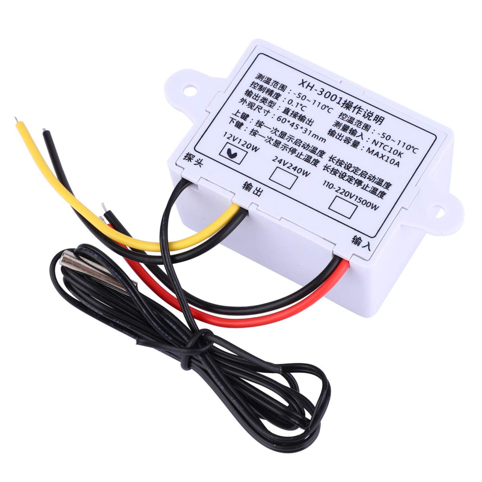 DC 12V 120W / 180W Mini termostat Cyfrowy termostat Przełącznik z sondą Programowalne ogrzewanie Chłodzenie Elektroniczny termostat