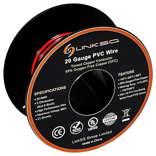 Vista 52 de Cable eléctrico 2468 VW-1 FT1 (100 pies) calibre 16 2 conductores, cable de cobre estañado trenzado sin oxígeno de 2 cables, 16 AWG 2 cables, cable