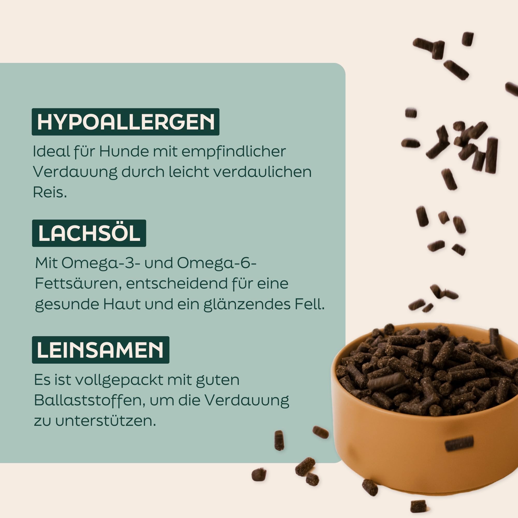 Lamm & Reis 18kg kaltgepresstes, getreidefreies und hypoallergenes Hundefutter | Trockenfutter, leicht verdaulich, ohne Weizengluten