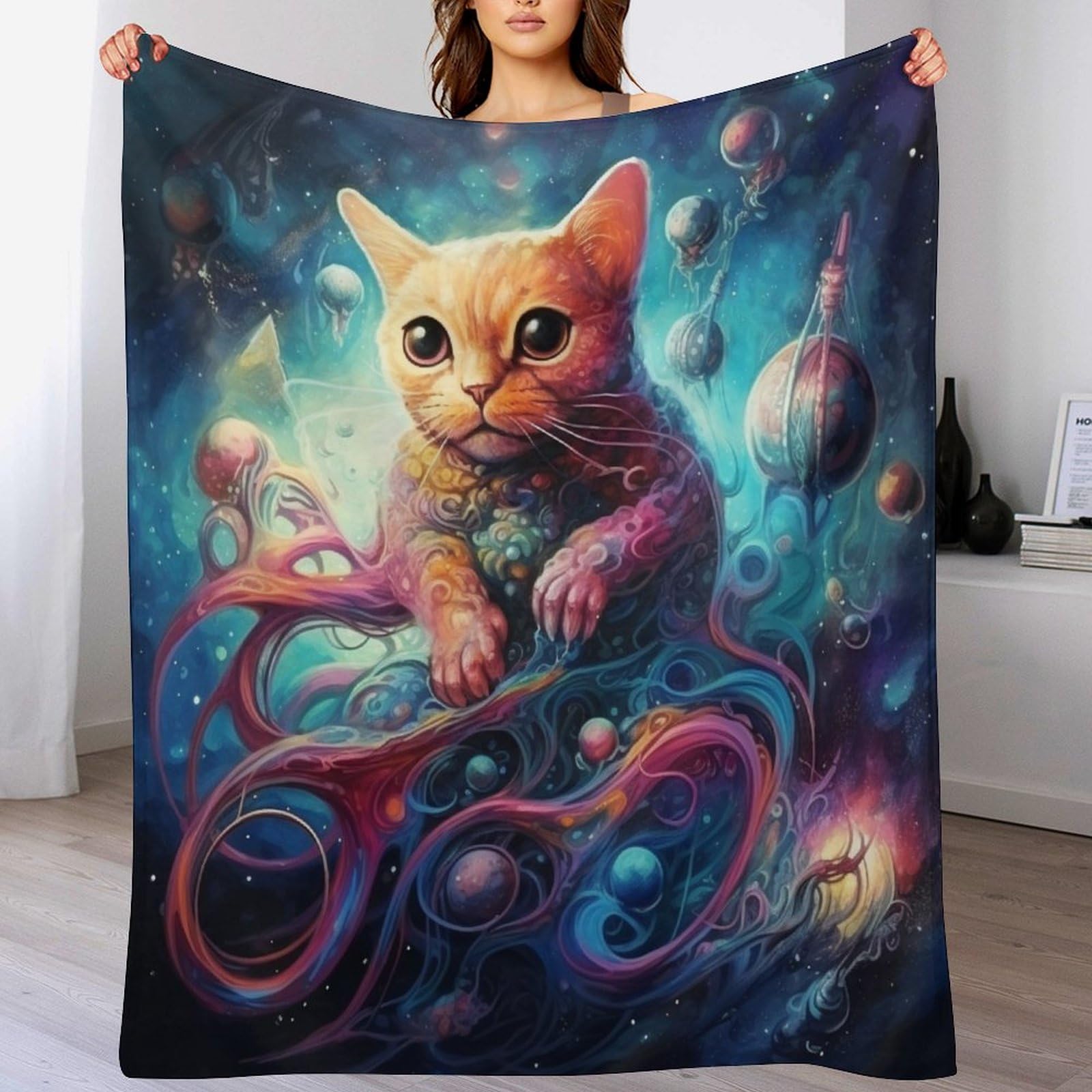 Couverture Bébé Chat en Flanelle pour des Soirées Cocooning sur le Canapé
