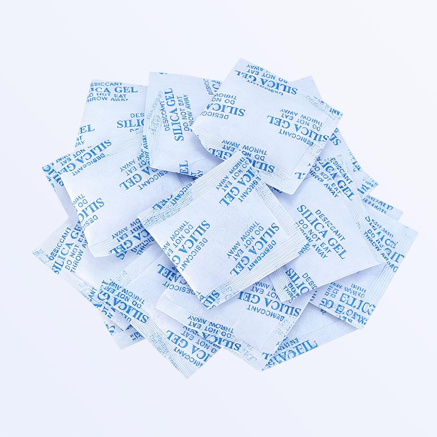 Gel de sílice desecante de 50 × 10 g – Fuerte absorción de humedad, bolsa de gel de sílice contra la humedad para ropa, zapatos, cajones, armario
