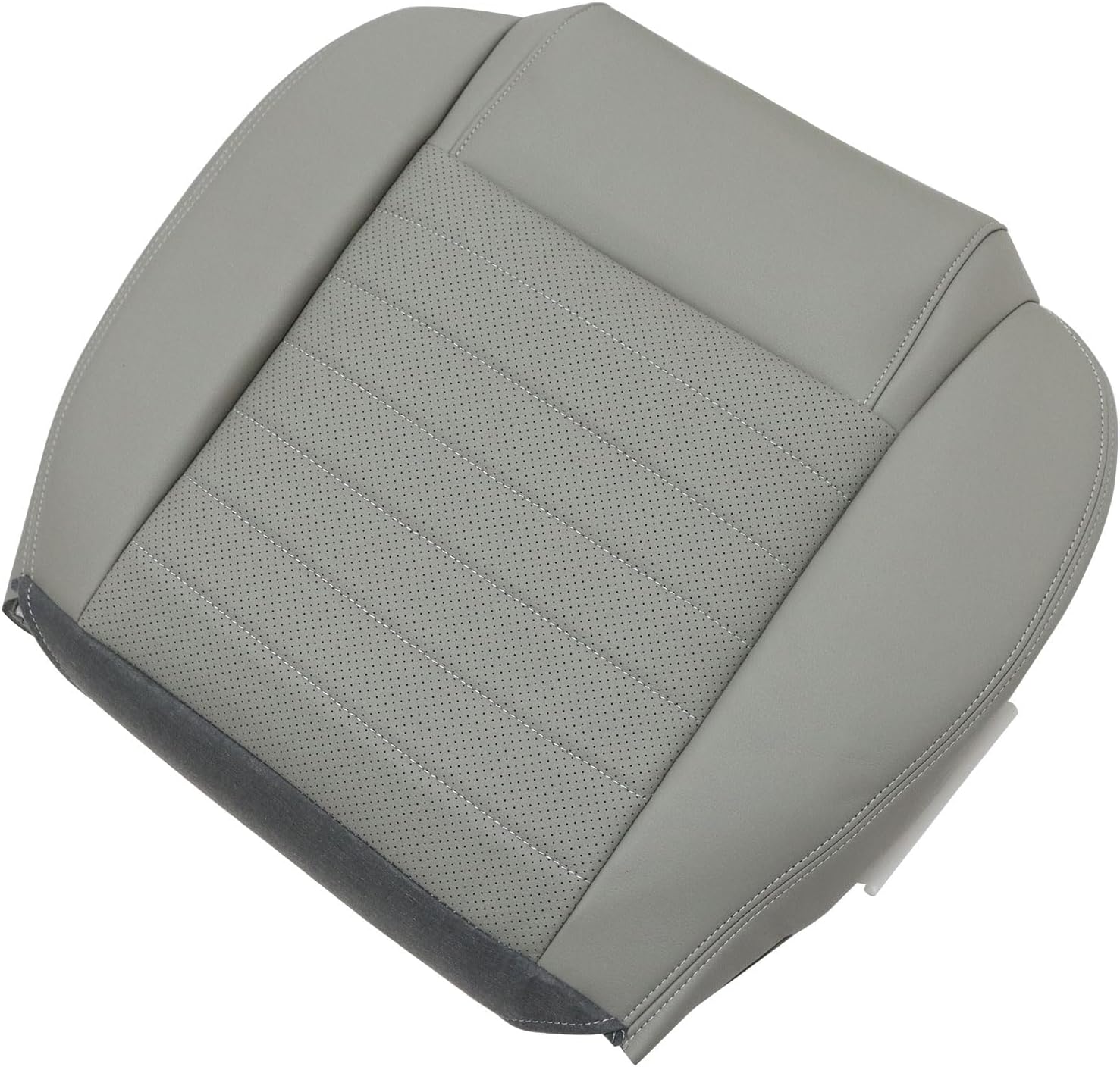 Priprilod Driver Side Bottom Replacement Leather Perforated Seat Cover Gray?#G2 or K2? Compatible with Ford Mustang GT V8 2005 2006 2007 2008 2009